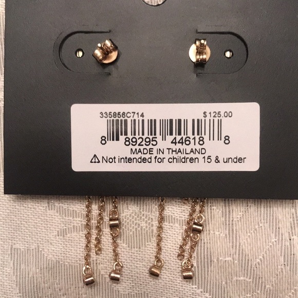 Brand New Coach Gold Tone Bow Dangly Earrings - Picture 3 of 8